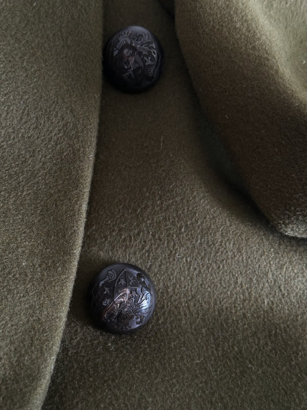 Veronica Beard Wool Voyager Coat Army Green w/ Dickey Sz 6 - Picture 10 of 14